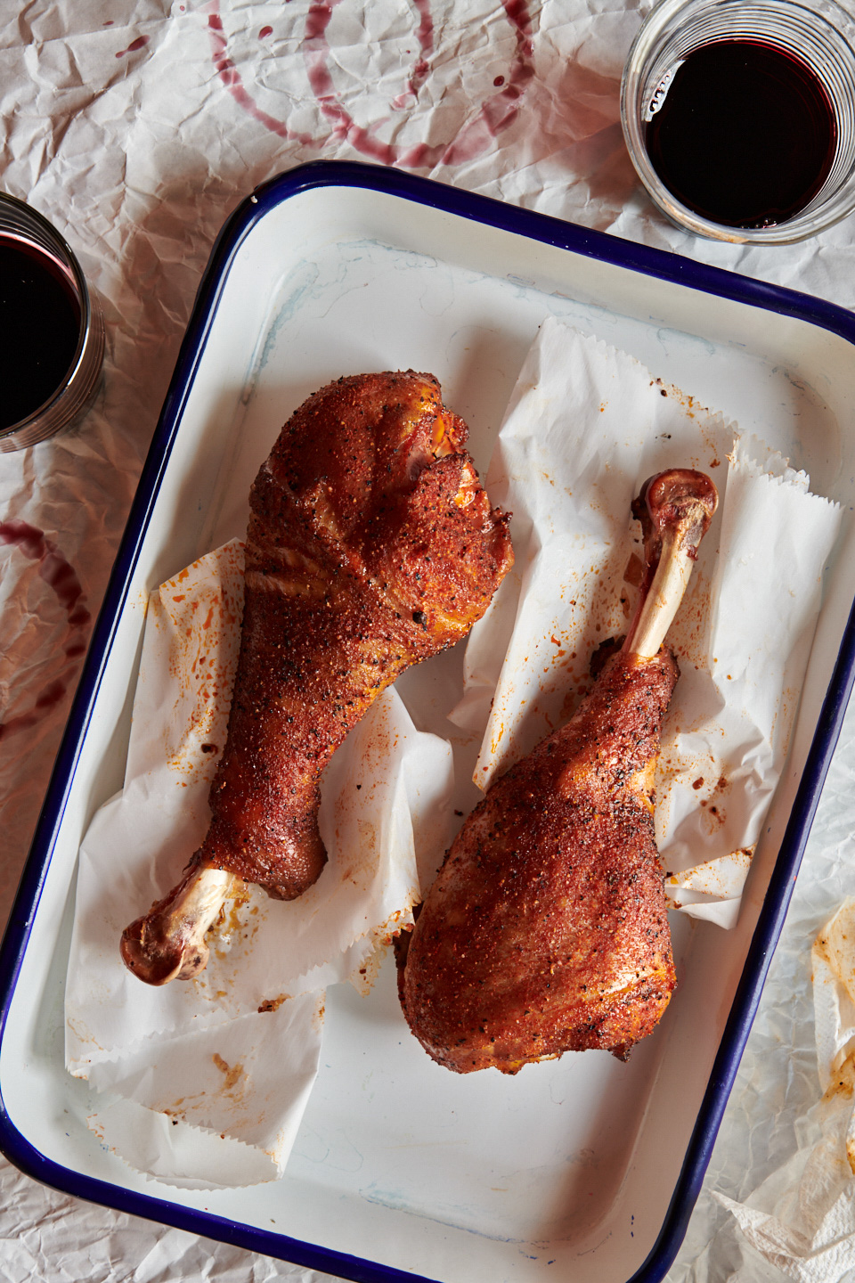 commercial-food-photographer-cookbook-fire-and-wine-smoked-turkey-drumsticks-portland-oregon